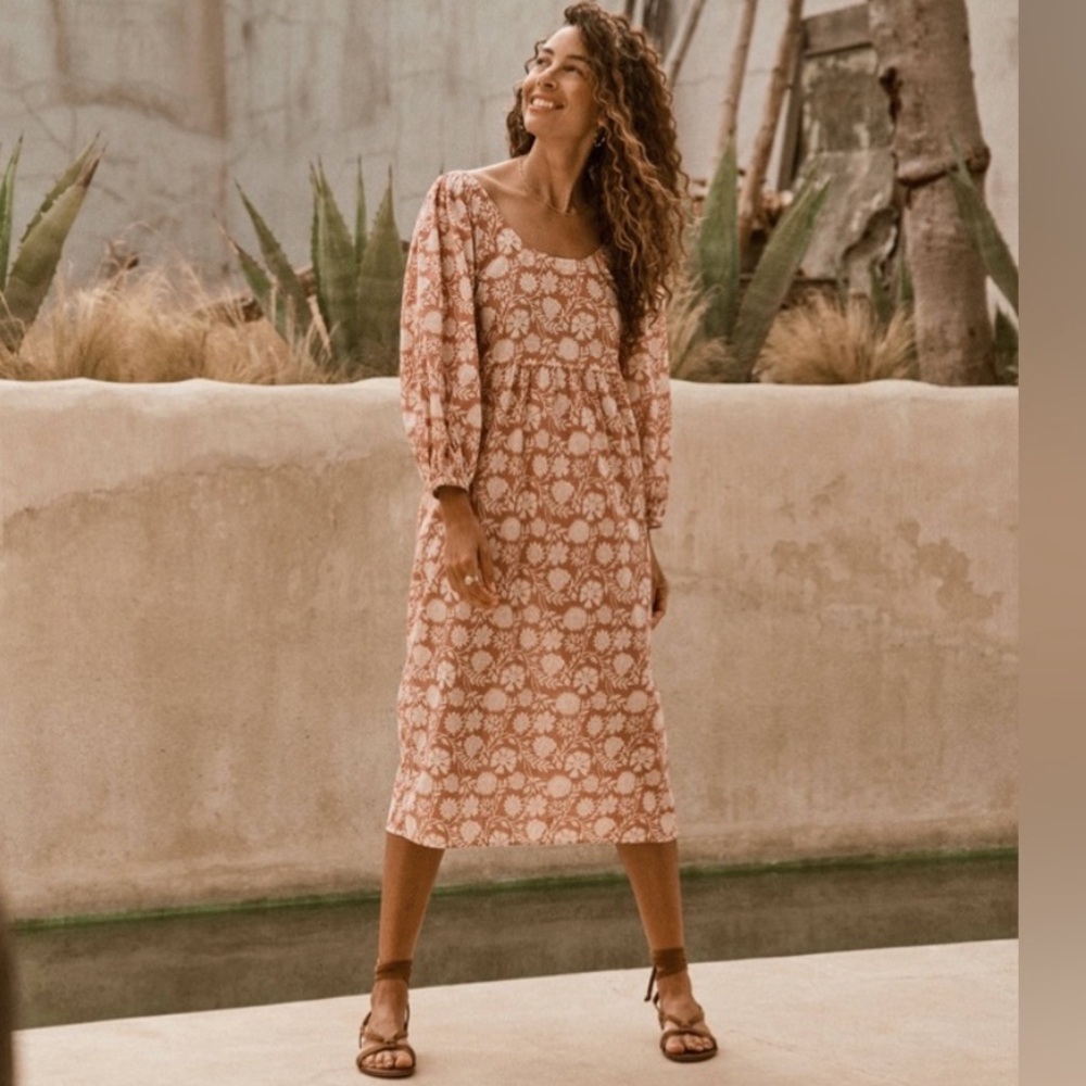Faherty Freya Dress in Clay Jai Floral